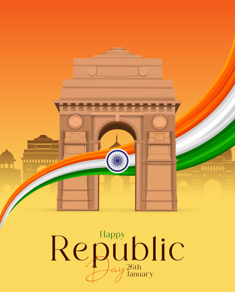 India Republic Day Poster Templates Tiranga