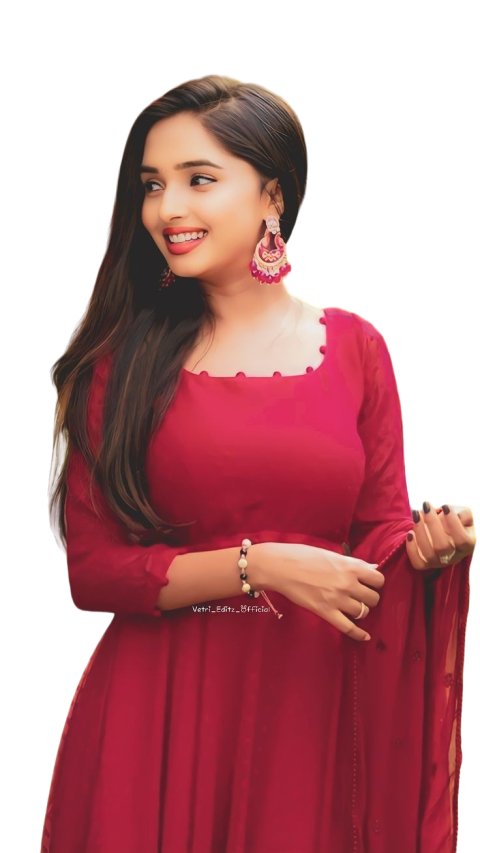 Indian Deshi Girl PNGs In Red Sute Transparent Background Clipart
