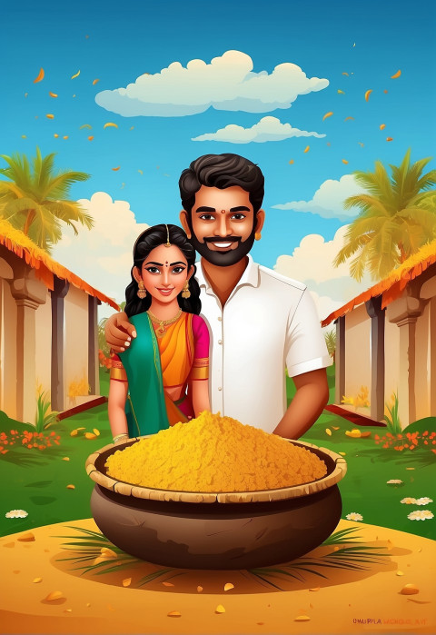 Indian Festival Pongal CB Background New Images Free For Editing