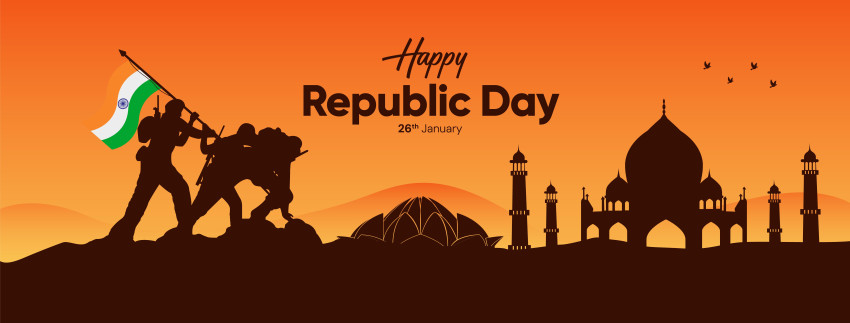Indian Republic Day Artwork 26 January Celebration Free Template