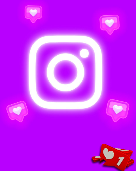 Instagram Glowing Photo Editing Background HD