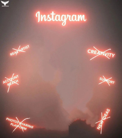Instagram Neon Editing CB Background Full HD