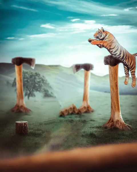 Instagram Viral Tiger Photo Editing BAckground Images