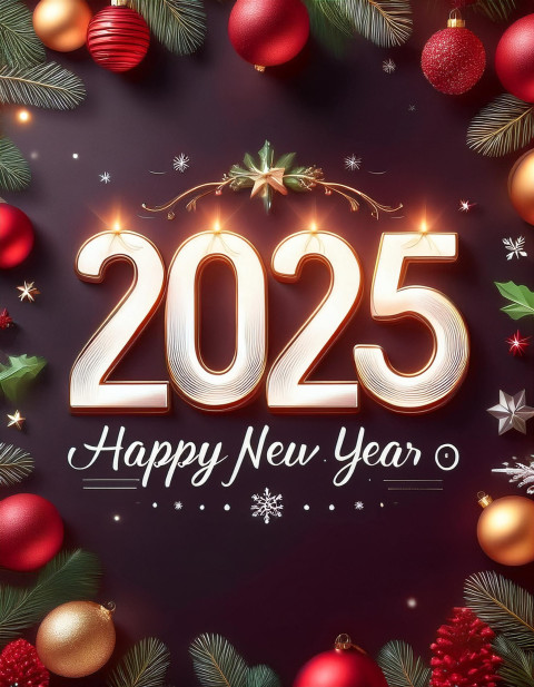 Joyful Decorations 2025 Creative New Year Wishes Image For Bc Editing