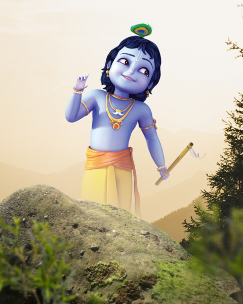 Krishna Janmashtami background For Picsart CB Editing