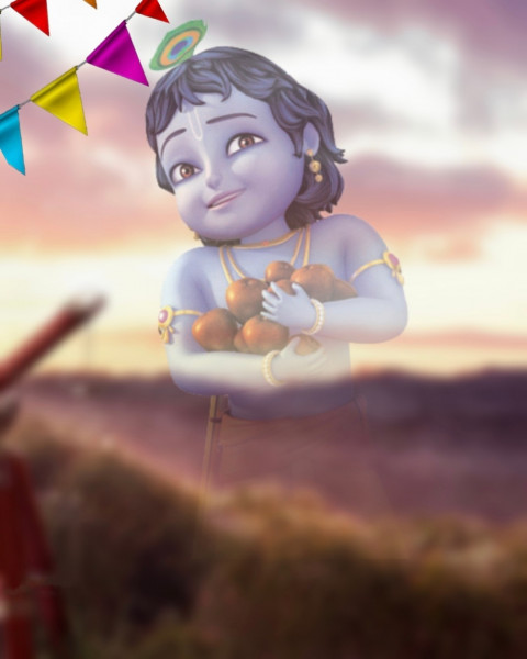 Krishna Janmashtami Editing Background For PicsArt Full HD