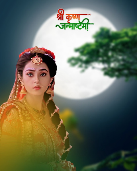 Krishna Janmashtami Photo Editing Background HD Pics
