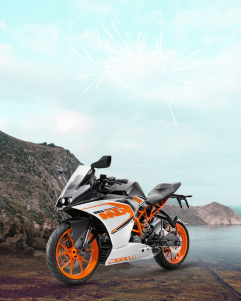 KTM Bike on Road Wallpaper With Sky images