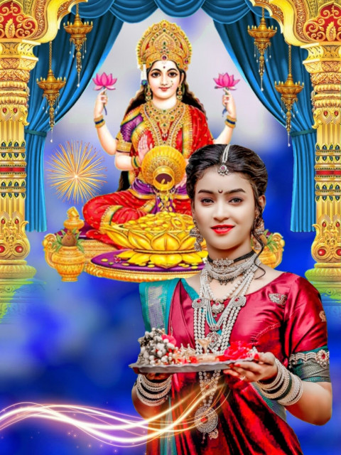 Lakshmi Puja CB Editing Background Full HD With Girls