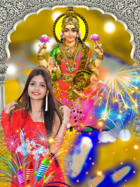 Lakshmi Puja Diwali Special Girls Editing HD Background
