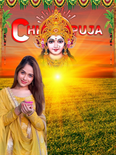 Latest Beautiful Girl Chhath Puja Editing CB Background Full Stock