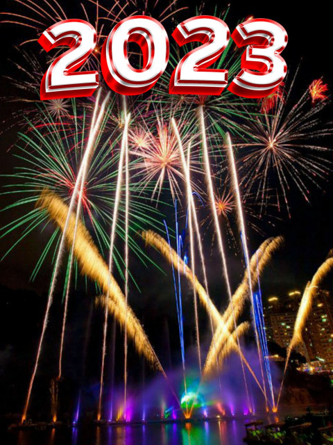 Latest CB 2023 Happy New Year Fireworks Background Free