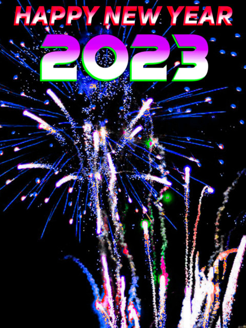 Latest CB 2023 Happy New Year Fireworks Background Full HD