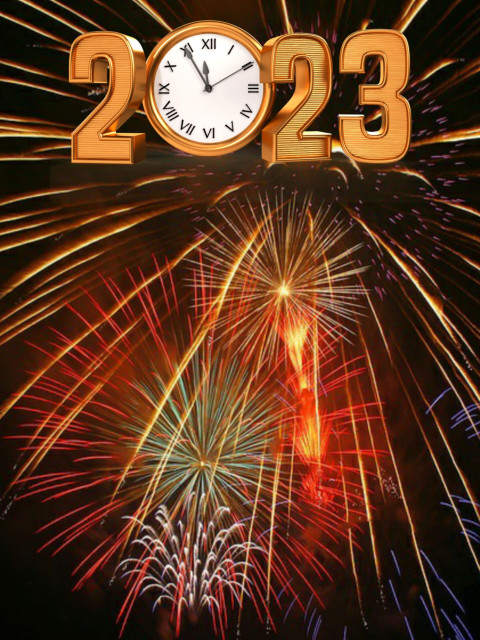 Latest CB 2023 Happy New Year Fireworks Background New