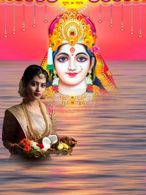 Latest Chhath Puja Editing CB Background Full Stock With Girls