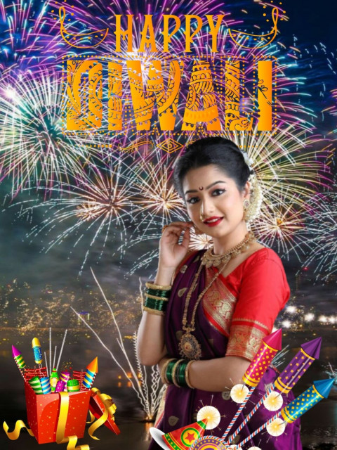 Latest Diwali Photo Editing Background Online With Girls