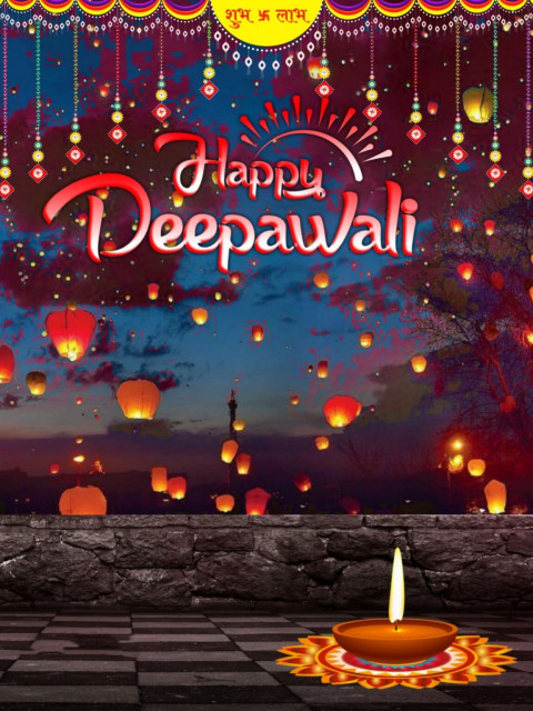 Latest Happy Deepawali CB Editing Background