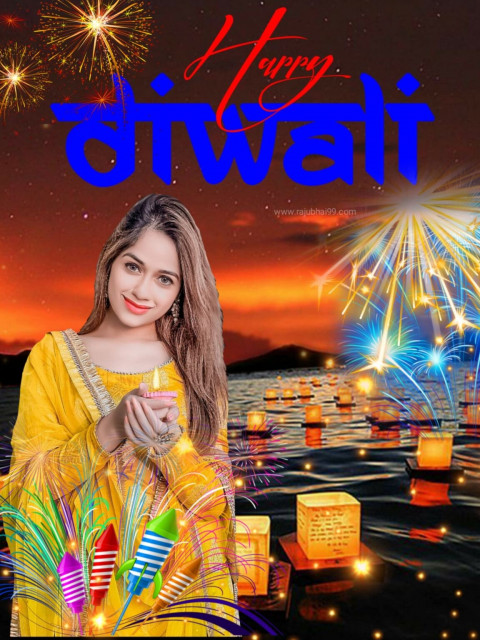 Latest Happy Diwali CB PicsArt Photo Editing With Girls