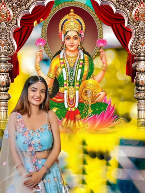 Laxmi Puja Editing Background With Girl God Images