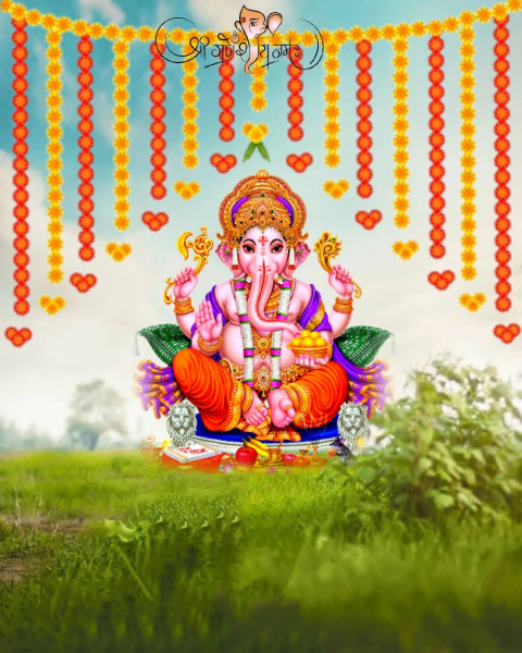 Lord Ganesh Chaturthi CB Editing Background For Picsart Img