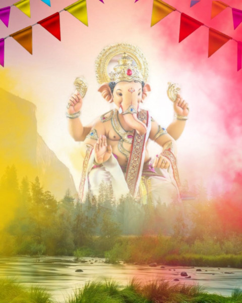 Lord Ganesh Chaturthi Editing High Resolution Background Free