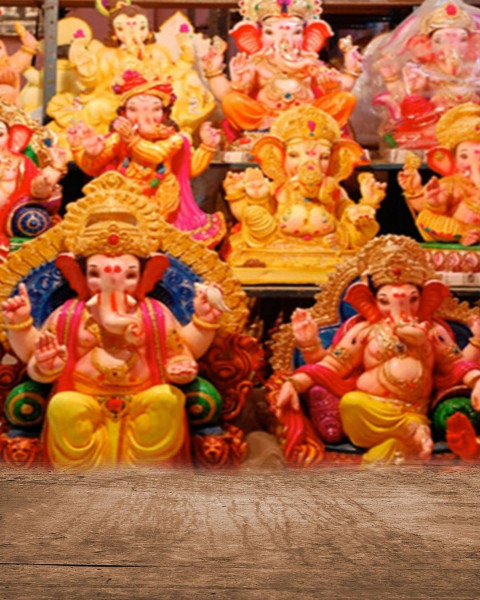 Lord Ganesh Happy Chaturthi Editing Background