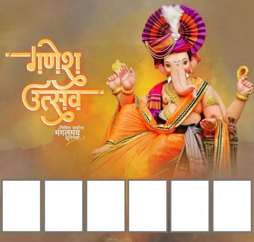 Lord Ganesh Ji Banner Background HD For Photo Editing
