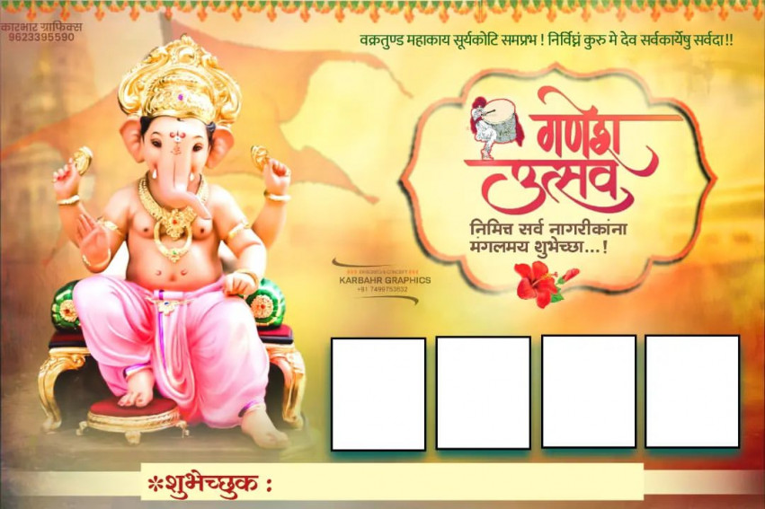 Lord Ganpesh Utsav Banner Editing Background HD Status