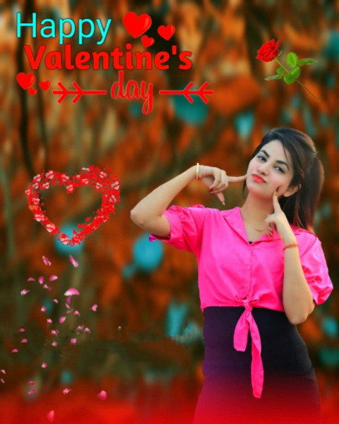 Love Valentine Day CB Background Downlaod with Girl New