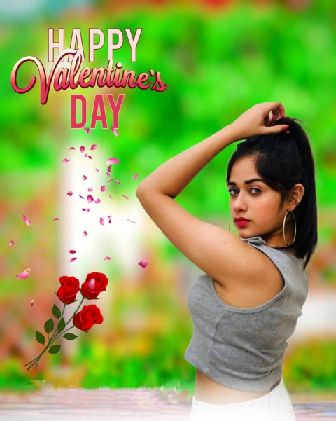 Love Valentine Day CB Background Downlaod with Girls