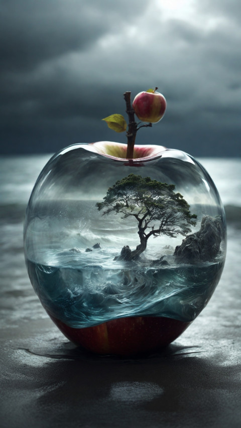 Lovely double exposure image by blending Background Mobile Screen