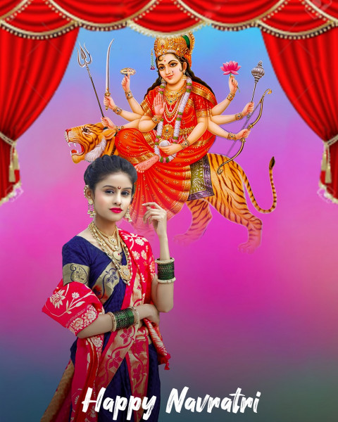 Maa Durga Puja Background For Cb Photoshop Photo Editing With Girl