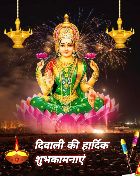 Maa Laxmi Diwali Wishes Background HD WhatsApp Status Image