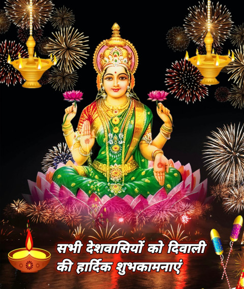 Maa Laxmi Diwali Wishes Background HD WhatsApp Status Images