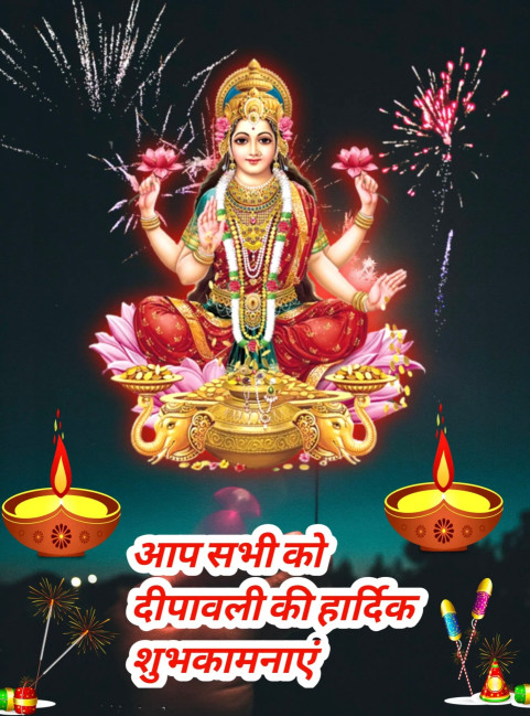 Maa Laxmi Diwali Wishes Background HD WhatsApp Status Images