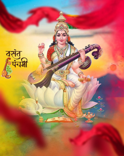 Maa Saraswati Puja special Photo Editing Background For Picsart HD