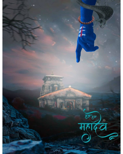 Mahadev Hand Editing Background For Picsart