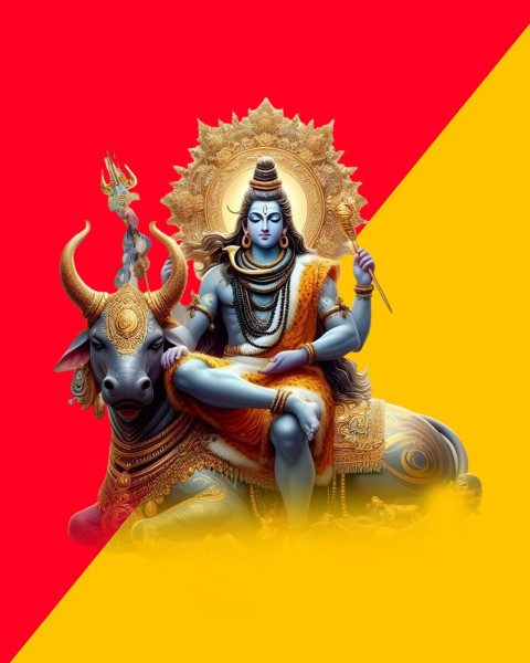 Mahadev Sitting On Oxx Wallpaper HD 4k