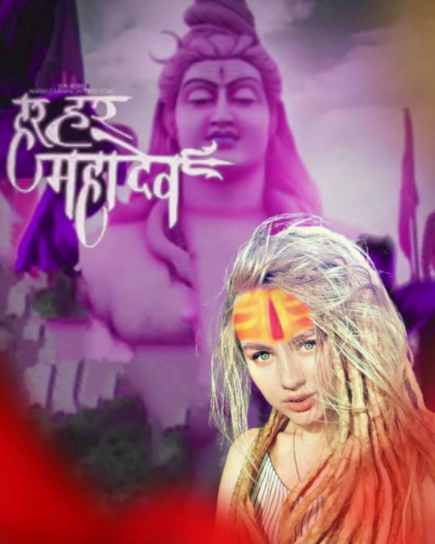 Mahashivratri Background With Girl For CB PicsArt Editing Pics