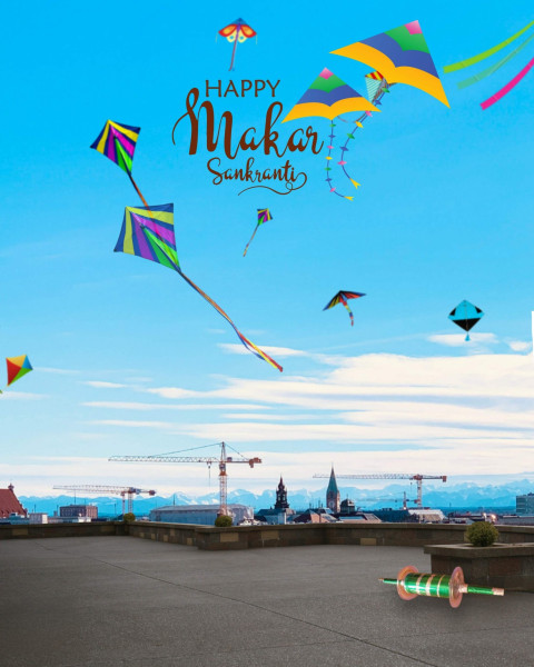 Makar Sankranti CB Editing Background Images HD