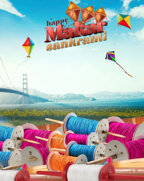 Makar Sankranti CB Editing Backgrounds Download HD
