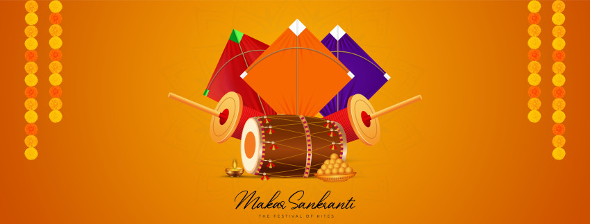 Makar Sankranti Celebration Poster Cb Background Photo