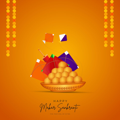 Makar Sankranti Celebration Poster Editing Background