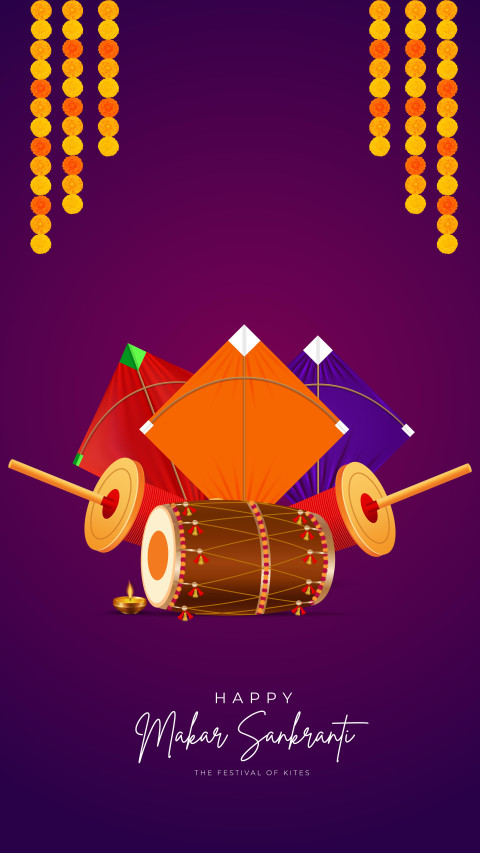 Makar Sankranti Creative Poster Editing Free Cb Background