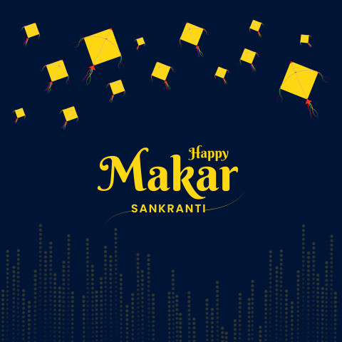 Makar Sankranti Kite Design For Photo Edit Background