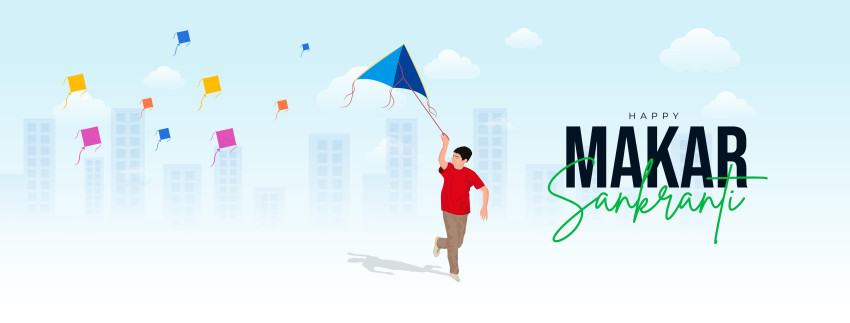 Makar Sankranti Wishes Banner Free Background For Editing