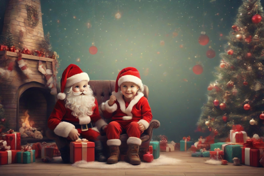 Merry Christmas Background With Cute Dog Images For Desktop Wallpaper