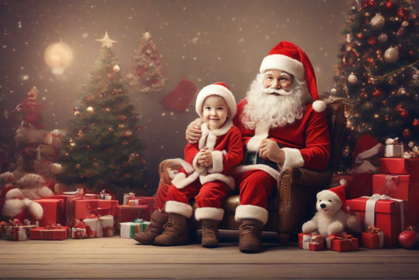 Merry Christmas Background With Cute Dog Images For Desktop Wallpaper HD