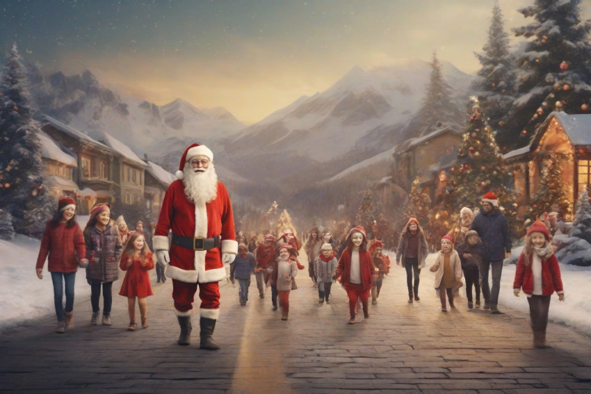 Merry Christmas Background With Snowfall Santa Claus Wallpapers New 2