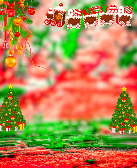 Merry Christmas CB Blur Wallpaper HD For Editing Photo Download